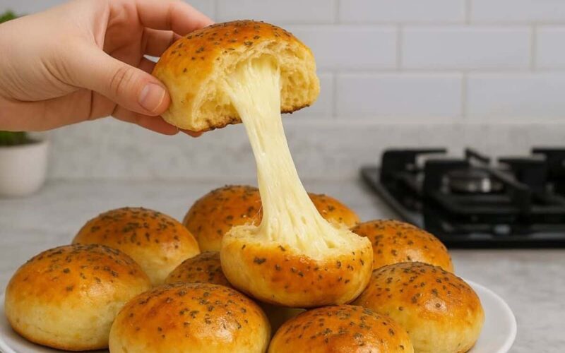 Delicioso lanche rápido: pão recheado com queijo e presunto conquista todos os paladares
