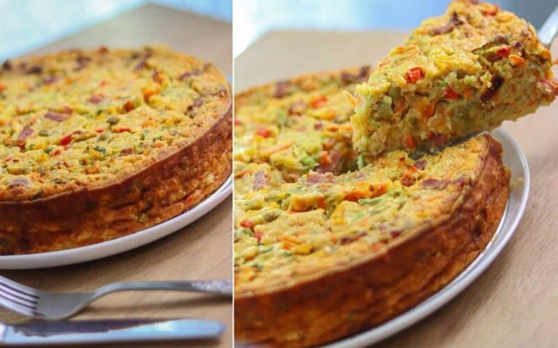 Deliciosa torta de abobrinha cremosa, leve e pronta em minutos para uma alimentação saudável