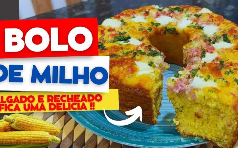 Delicioso bolo de milho salgado: a opção perfeita para um lanche especial em família