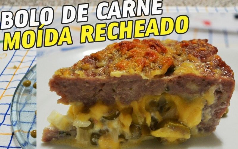 Delicioso bolo de carne moída recheado: uma refeição que vai impressionar a todos!