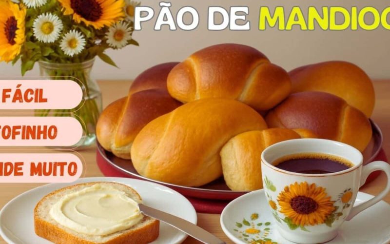 Delicie-se com um pão de mandioca artesanal super macio que vai conquistar toda a família!