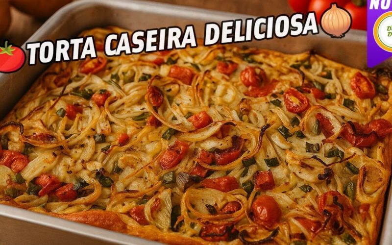 Deliciosa torta de cebola: uma alternativa leve e acessível para o lanche