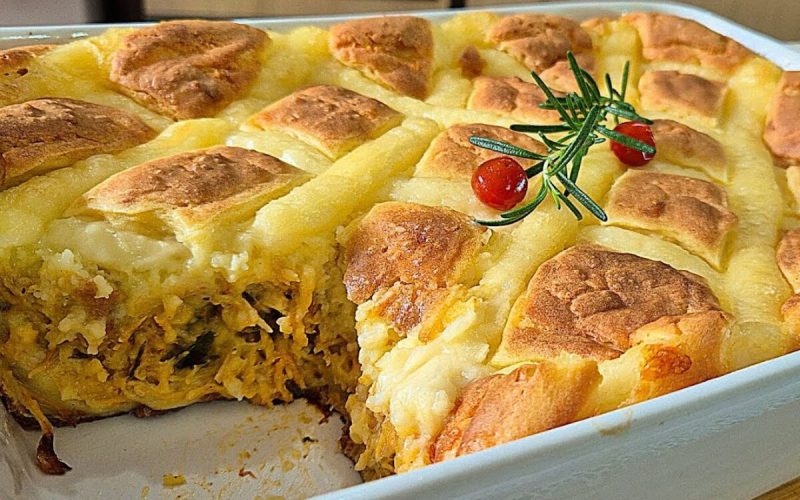Deliciosa torta de frango sem glúten: leve, recheio generoso e perfeita para todas as situações