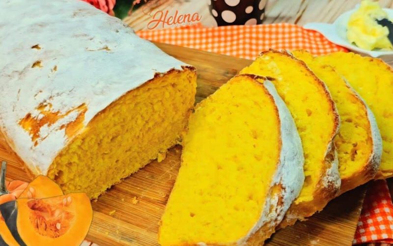 Delicioso pão de abóbora leve e prático, ideal para acompanhar um café sem complicações na cozinha