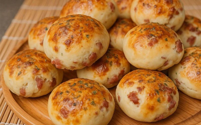 Delícia irresistível: pão de linguiça recheado com massa leve e saborosa que conquista a todos