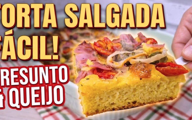 Deliciosa torta de presunto e queijo com massa leve de iogurte: uma receita rápida que conquista a todos!