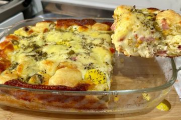 Deliciosa torta portuguesa de liquidificador com presunto, queijo e ervilhas: prática e saborosa!
