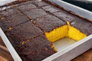 Delícia de bolo de cenoura: fofura irresistível com crocante cobertura de chocolate