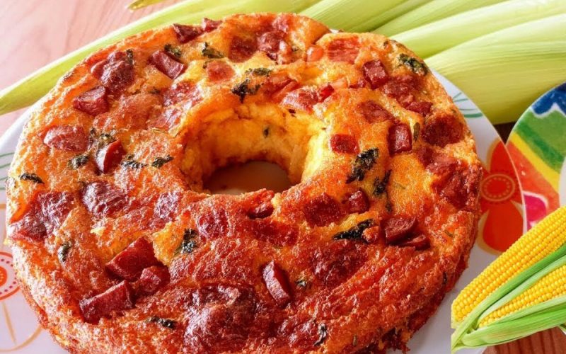 Bolo de milho salgado caipira: um sabor autêntico do campo em cada pedaço