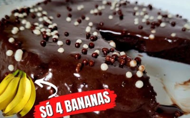 Delícia saudável: bolo nutritivo à base de banana, sem açúcar, trigo ou leite