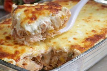 Torta salgada de frango feita com uma massa de dois ingredientes, super leve, prática e deliciosa