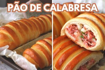 Pão de calabresa irresistivelmente recheado e macio: o lanche que perfuma o lar.