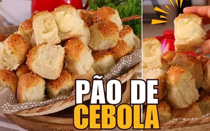 Delicioso pão de cebola com muçarela: a receita perfeita para um lanche dos sonhos