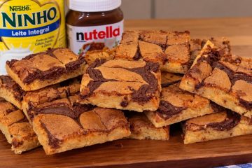 Brownie irresistível de leite ninho com Nutella: a sobremesa perfeita para conquistar elogios!