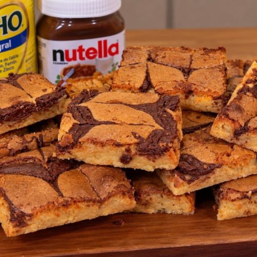 Brownie irresistível de leite ninho com Nutella: a sobremesa perfeita para conquistar elogios!